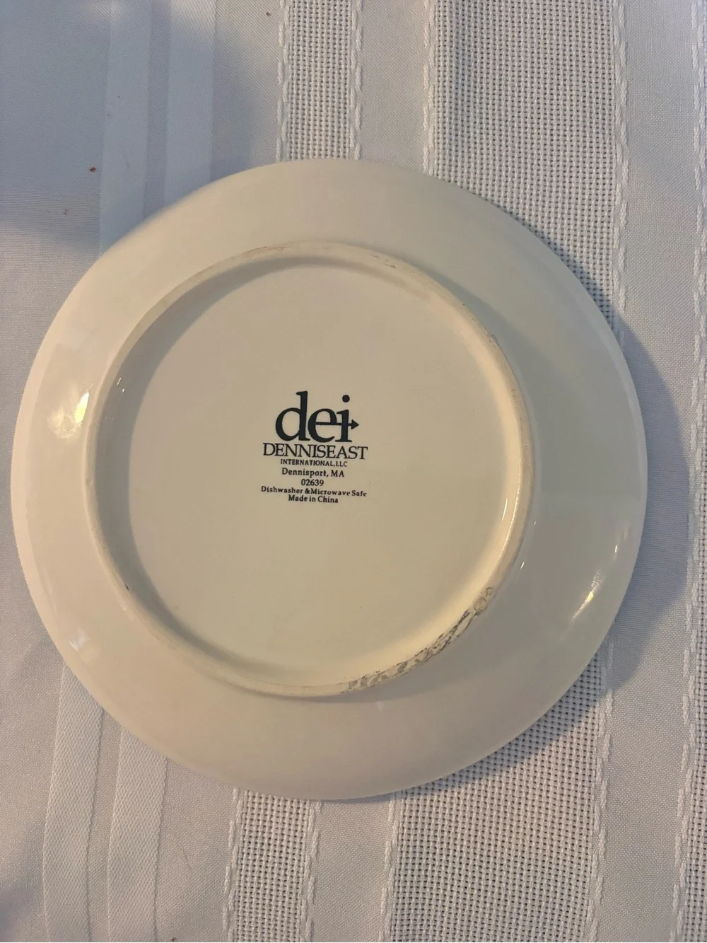 Dei Denniseast Coastal Blue & Seafoam Ceramic Accent Dinner Plate Dennisport, MA